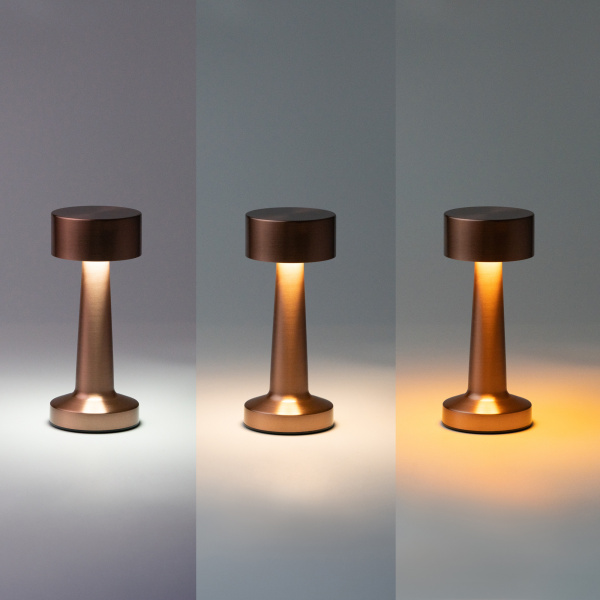 Настольная лампа REIKI cо встроенной батареей HF-8, розовое золото