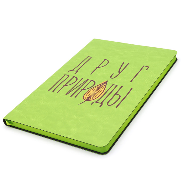 Набор ДРУГ ПРИРОДЫ, зелёный (Пластиковая бутылка, Блокнот А5, Противоштормовой зонт)