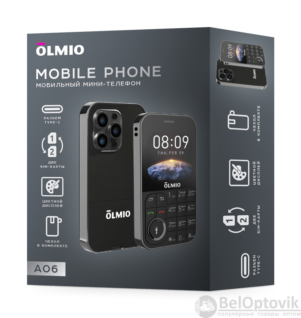A06 Olmio (черный) Мобильный телефон