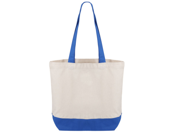 Сумка для шоппинга «Cotton» из переработанного хлопка, 280 г/м2, Цвет натуральный/синий