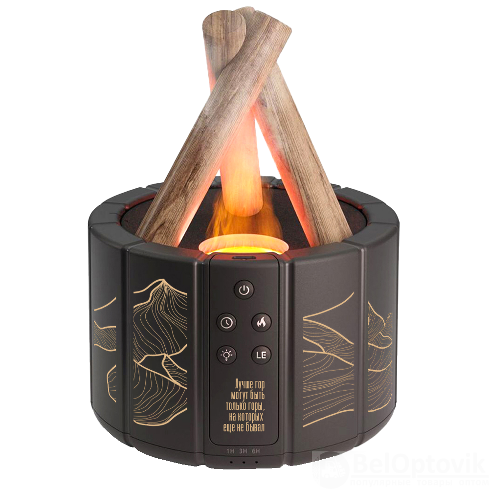 Светодиодный USB увлажнитель-аромадиффузор Bonfire с пультом Д/У, чёрный
