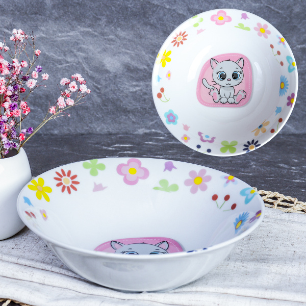 Набор посуды 3 предмета / C898# /уп 6/12/ Котик