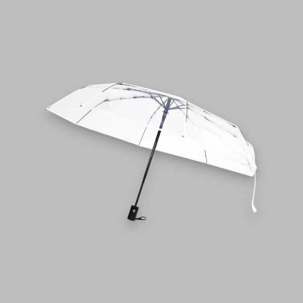 Автоматический противоштормовой зонт Transparent, прозрачный / Надежный и долговечный зонт для защиты от непогоды