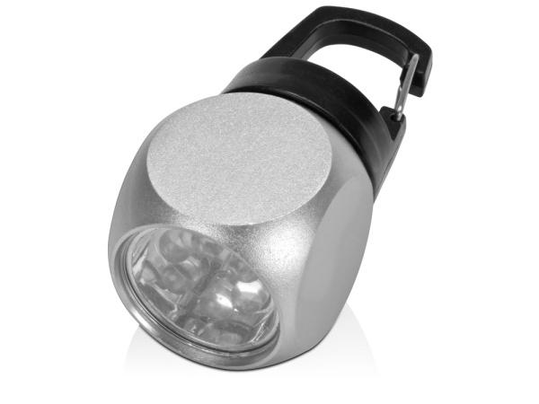 Фонарик «Карго», Цвет серебристый/черный