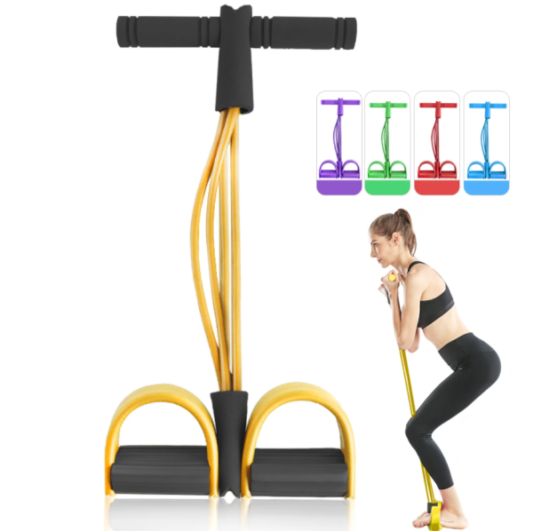 Тренажер многофункциональный для фитнеса "Фитнес-тренер" FITNESS BODY TRIMMER JT-002 (Тренажер - эспандер с упорами на растяжение) Синий