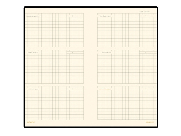 Еженедельник недатированный А6 «Metropol», Размер A6, Цвет оранжевый