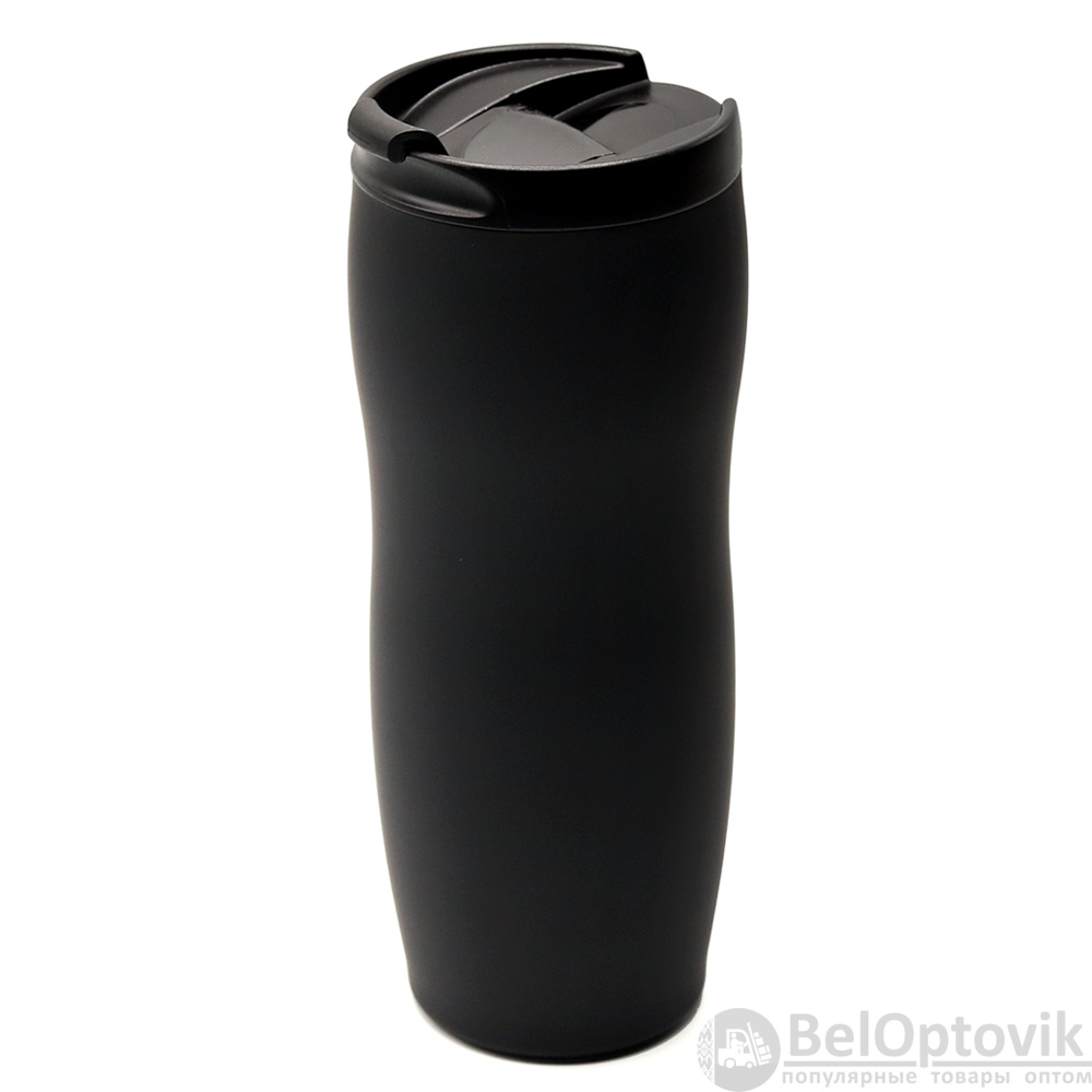 Термокружка с двойной стенкой Softex, черная