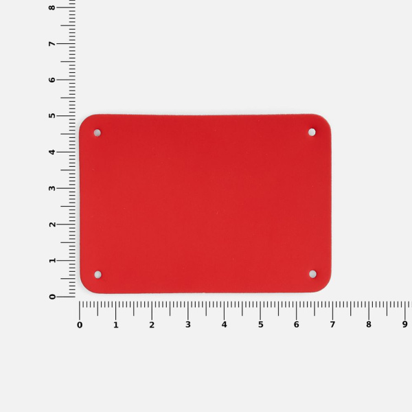 Лейбл Eta Soft Touch, XL, красный, 5х7 см