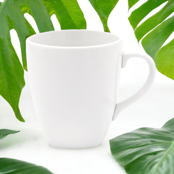 Кружка фарфоровая 300 мл "Фьюжн", белая