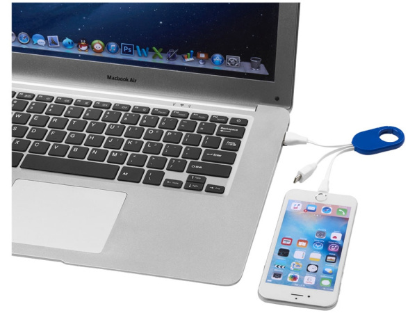 Кабель для зарядки «3-в-1», Цвет ярко-синий/белый