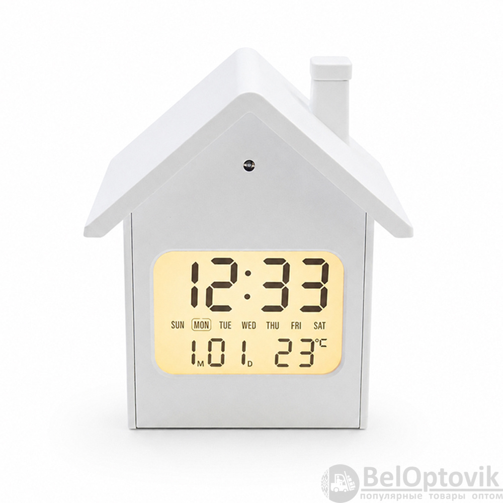 Часы метеостанция HomeTime, белые