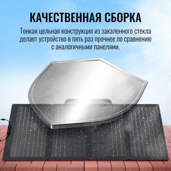 Солнечная панель складная двусторонняя 220W / Двусторонняя, водозащитная