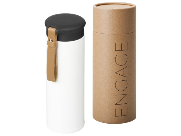 Набор «Draftea» с блокнотом, ручкой, термосом и чаем, Цвет белый, коричневый