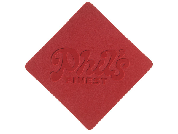 Патч «Ромб», nubuk, Цвет красный