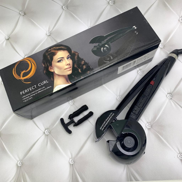 Щипцы стайлер-плойка для завивки локонов Zhengyin Perfect Curl Черная
