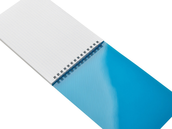 Блокнот А5 в пластиковой обложке, Цвет синий