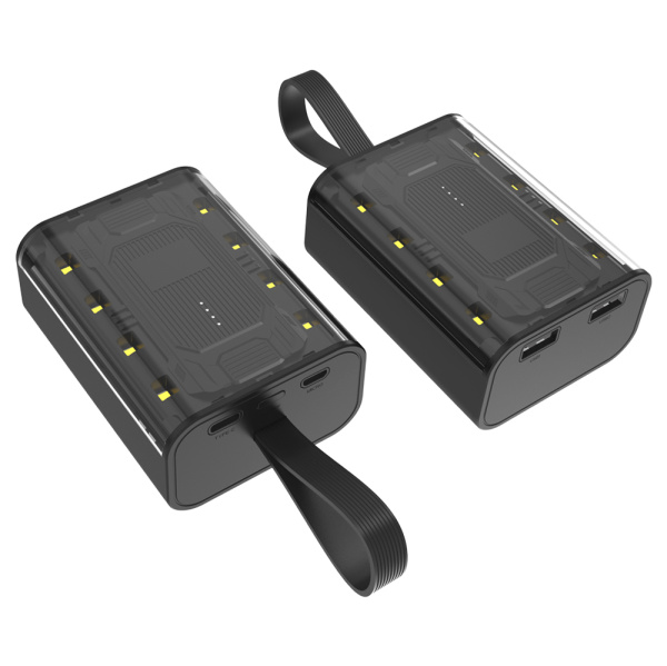 Внешний аккумулятор Power Bank Courage, 5000 Mah, черный