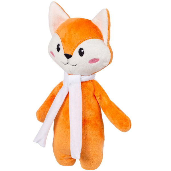 Мягкая игрушка Beastie Toys, лисенок с белым шарфом, 25,5х11 см