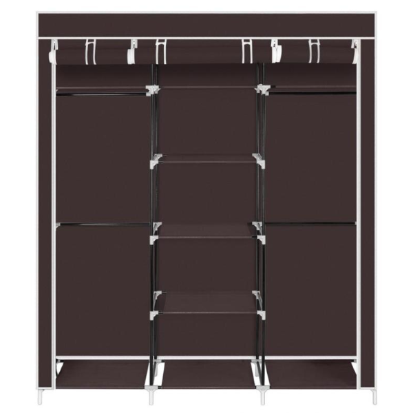 Шкаф складной каркасный тканевый STORAGE WARDROBE mod.YG - 05. Трехсекционный. 130х45х175 см. Красный