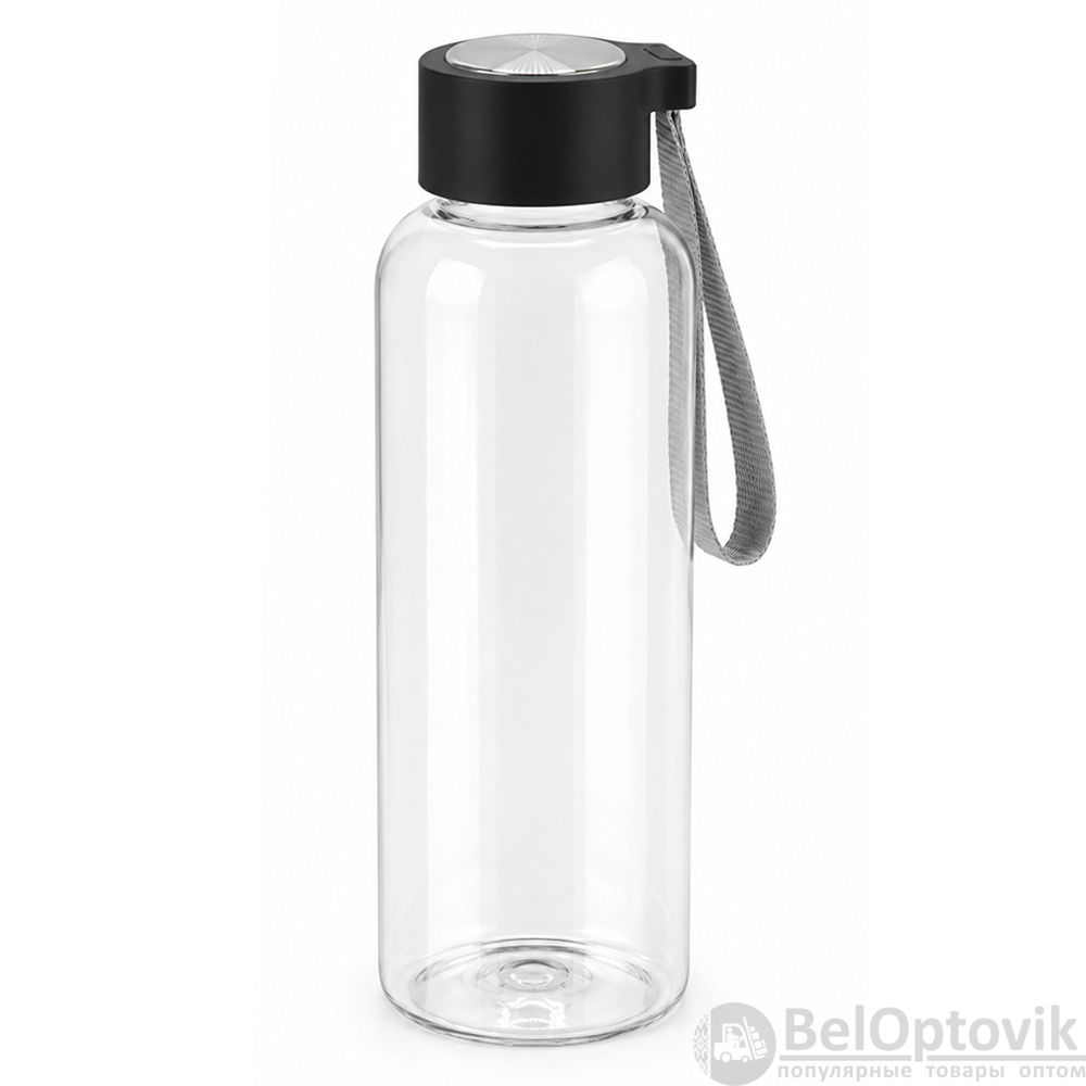Бутылка пластиковая для воды Metacord, чёрная