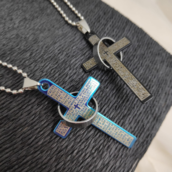 Кулон-подвеска "Крест с кольцом" на цепочке