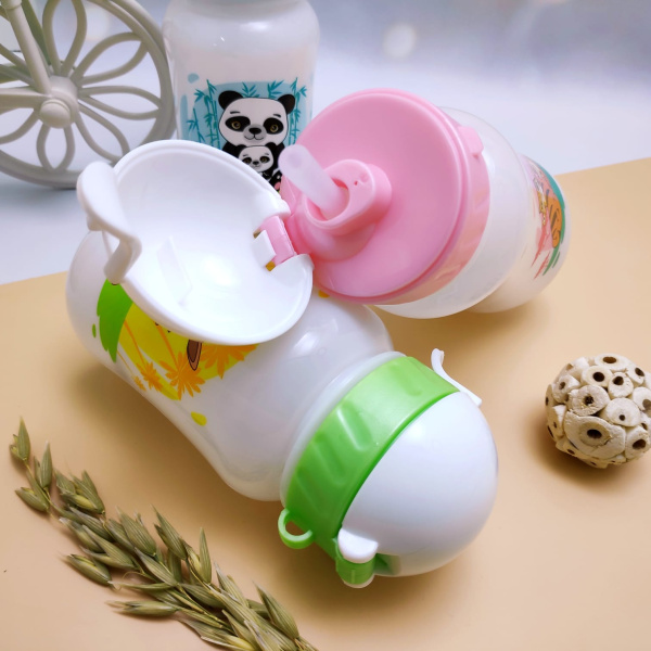 Бутылочка с трубочкой серия "Мать и дитя" для воды и других напитков, 270 мл, 2+