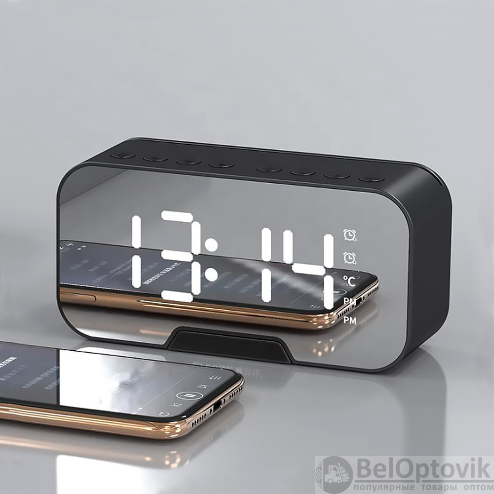 Часы-метеостанция Allora с Bluetooth колонкой функцией Hands free, черные