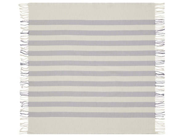 Плед «Reglet» из хлопка с бахромой, Цвет серый