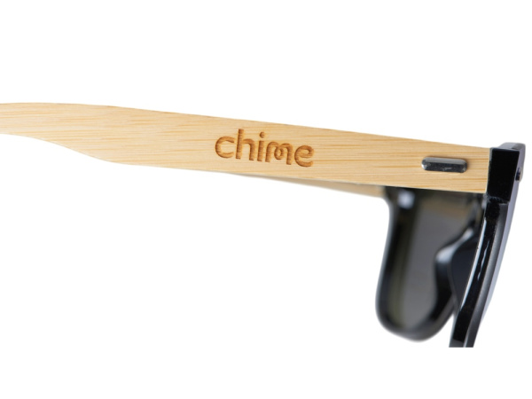 Очки солнцезащитные из бамбука с зеркальными линзами «Rockwood Motion» с гравировкой, Цвет синий/натуральный