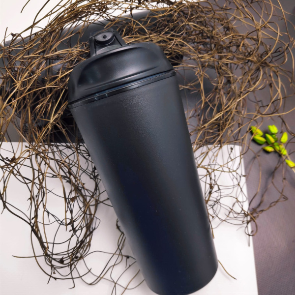 Персональный стакан тамблер для кофе и других напитков Wowbottles /Кофейная крышка клапан слайдер с фиксацией, 350 мл. Двойные стенки.