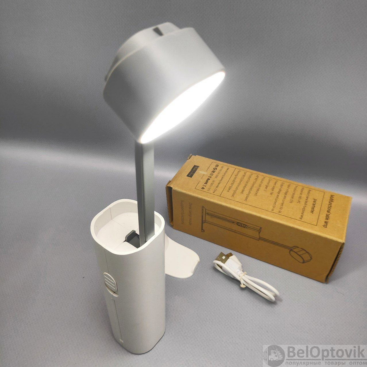 Универсальная портативная лампа Roссi  модель D16 (лампа, фонарик, powerbank 2600 mAh, 3 режима свеч