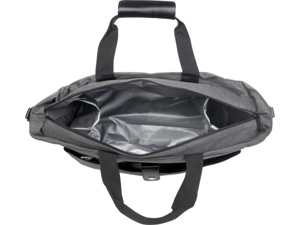 Набор для пикника Fabar сумка-холодильник и бамбуковый столик на ножках, Цвет серый, натуральный