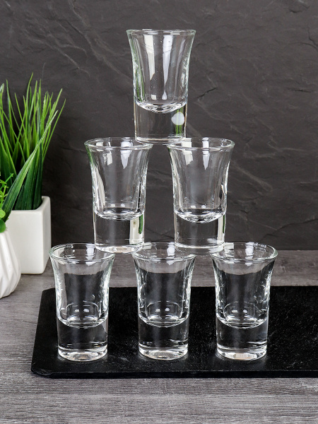 Стопка 6 штук 30 мл Круг / Y304-RC012 /уп 24/