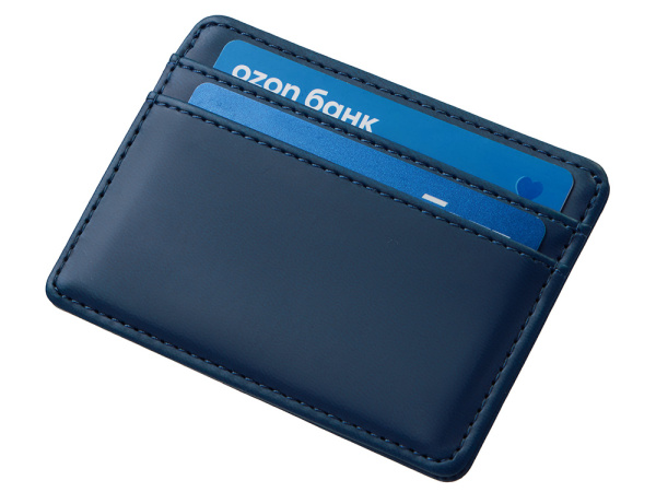 Картхолдер для двух карт и наличных денег с зажимом «Crave», Цвет темно-синий