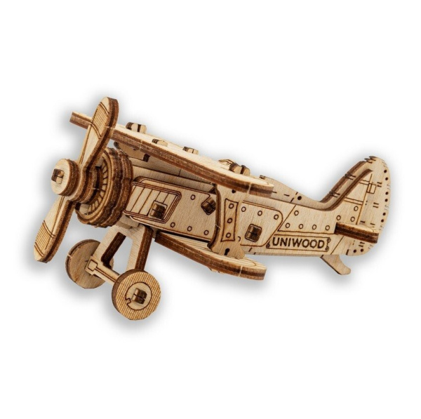 Деревянный конструктор (сборка без клея) Самолет UNIT И-15 UNIWOOD
