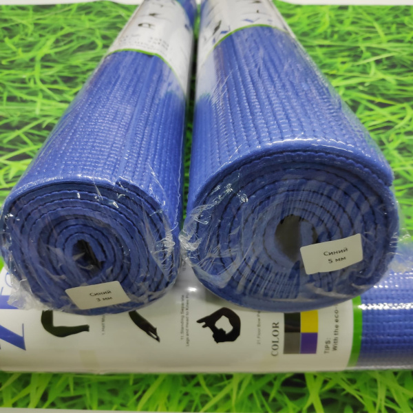 Коврик для йоги (аэробики) YOGAM ZTOA 173х61х0.5 см Синий