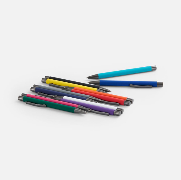 Ручка шариковая Atento Soft Touch, зеленая, 13,5х0,9 см
