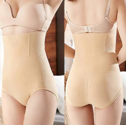 Высокие утягивающие трусики-корсет "Love is Simple" Коррекция бедер и талии Бежевые M
