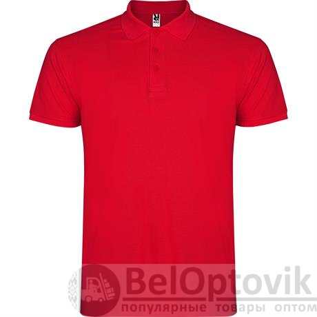 Футболка поло STAR мужская, КРАСНЫЙ 2XL