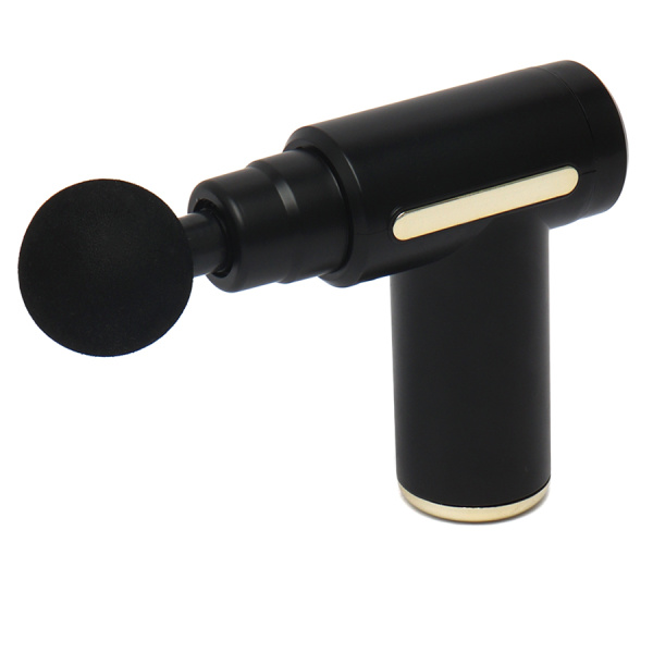 Массажный пистолет GTA портативный аккумуляторный, черный, 4 насадки