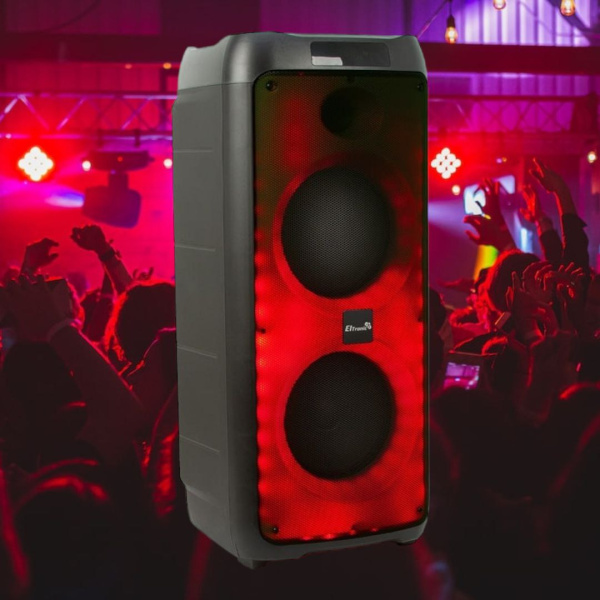Беспроводная портативная bluetooth колонка Eltronic FIRE BOX 800 Watts арт. 20-09 с беспроводным микрофоном, LED-подсветкой и RGB светомузыкой, пультом дистанционного управления