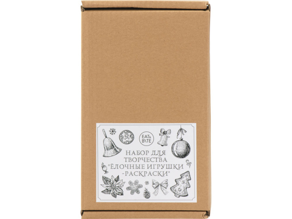 Набор для творчества «Ёлочные игрушки-раскраски», Цвет белый/разноцветный