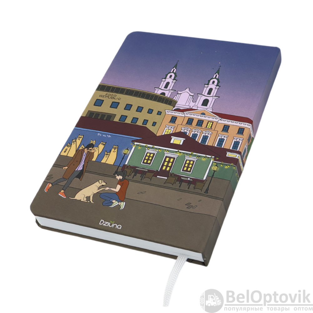 Записная книжка A6 Dziuna Зыбицкая в клетку 10,5 x 16 см.