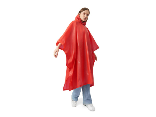 Пончо «Hawaii» c чехлом унисекс, Цвет красный