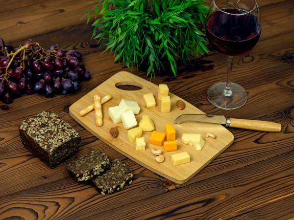 Набор для сыра из бамбука «Livarot», Цвет натуральный, серебристый