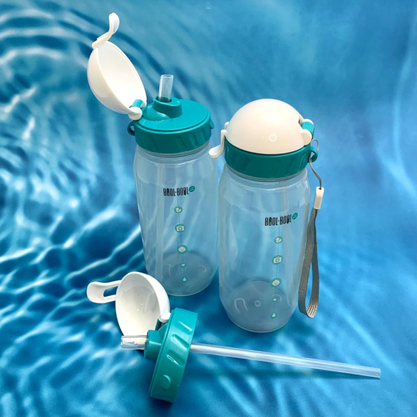 Бутылочка SUPER MED с трубочкой для кормления, 400 мл. (с 24 месяцев)