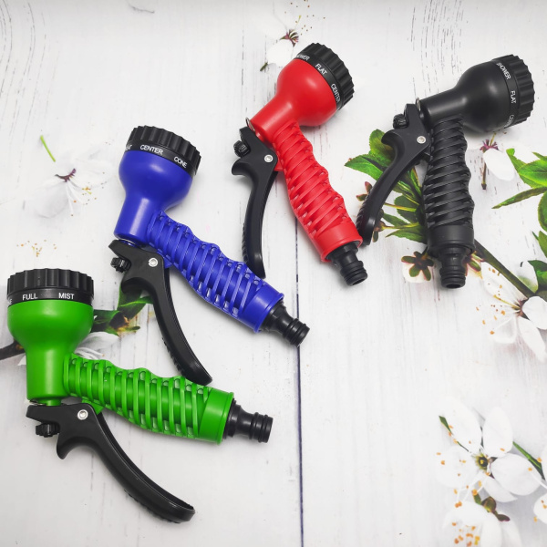 Шланг саморасширяемый садовый для воды Magic Garden Hose (8.5m - 35.3m) NEW ОРИГИНАЛ с пулевизатором Красный