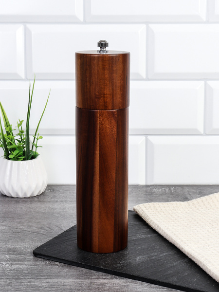 Мельница для специй и соли 20 см Акация / JS-E00A3-20 /уп 64/