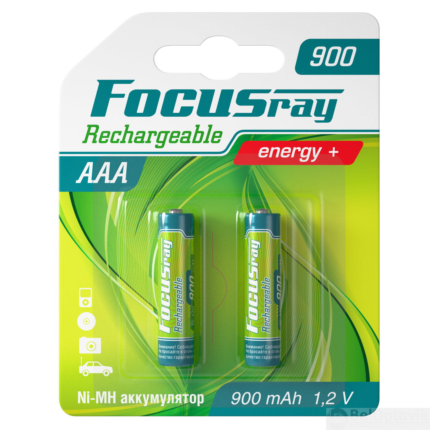 FOCUSray 900 mAH AAA 1/12/144 аккумулятор, шт (2 шт)