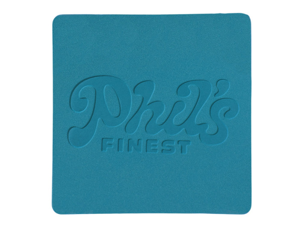 Патч «Квадрат», nubuk, Цвет голубой